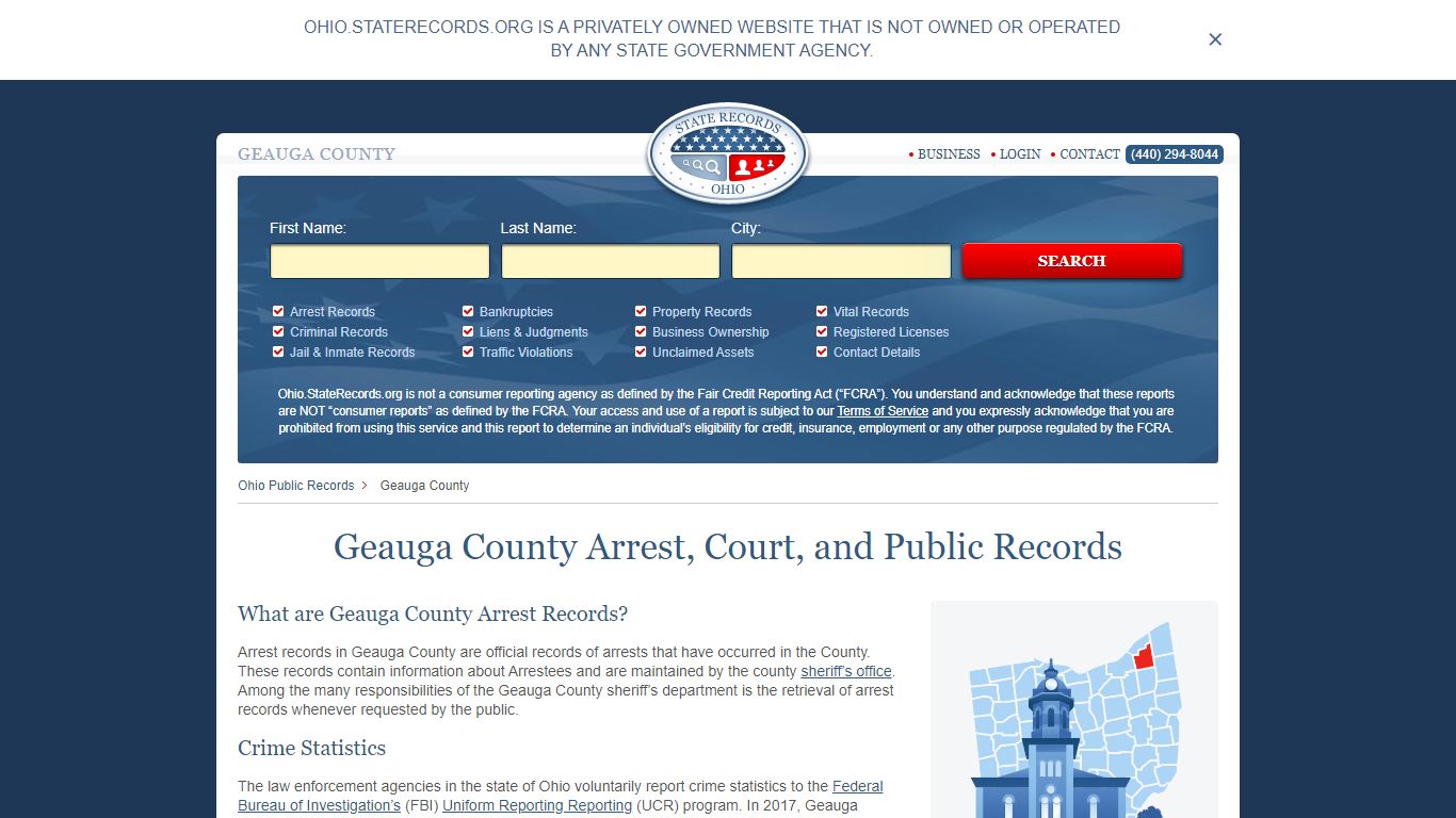 Geauga County Arrest, Court, and Public Records
